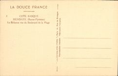 VINTAGE POSTCARD Hendaye Bidassoa Seen Of Boulevard Of the Beach