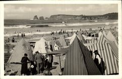 VINTAGE POSTCARD Hendaye the Beach And Two Twins