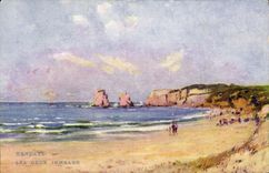 VINTAGE POSTCARD Hendaye Two Twins
