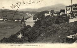 VINTAGE POSTCARD Cambo Les Bains Seen from of L Church