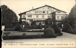 VINTAGE POSTCARD Cambo Maison Rostand has Arnag the Boxwood the Basins