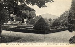 VINTAGE POSTCARD Cambo Maison Rostand has Arnaga the Boxwood and the Darrin Mount