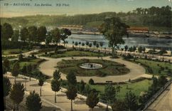 VINTAGE POSTCARD Bayonne Gardens