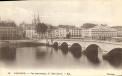 VINTAGE POSTCARD Bayonne Panoramic View of Saint Spirit