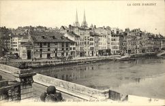 VINTAGE POSTCARD Bayonne Quay Of the Basques And the Bridge Of the Genius