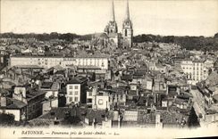 VINTAGE POSTCARD Bayonne Panorama Taken of Saint Andre