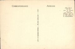 VINTAGE POSTCARD Bayonne the Statue with the Lavigerie cardinal and the Theater