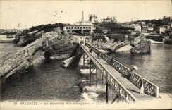 CPA Biarritz La Passerelle Et Le Semaphore 