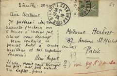 VINTAGE POSTCARD Biarritz the Beach And the Lighthouse