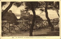 CPA Biarritz Le Chateau Basque Vu A Travers Les Tamaris 