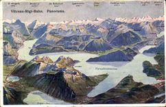 CPA Vitznau Rigi Bahn Panorama