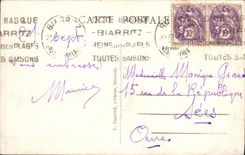 CPA Biarritz La Mer Pris de la Loge de Theatre 