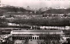 CPSM Pau Train station Gave the Pyrenees
