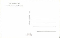 CPSM Pau Train station Gave the Pyrenees