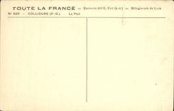 VINTAGE POSTCARD Collioure the Port