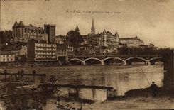 VINTAGE POSTCARD Pau View On the Station Sinner