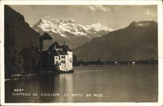 CPA Chateau De Chillon et dents Du Midi 