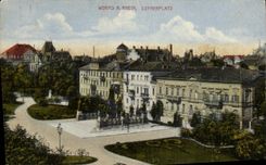 VINTAGE POSTCARD Worms has Rhein Lutherplatz