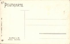 VINTAGE POSTCARD Frankfurt amndt Rathaus Hand