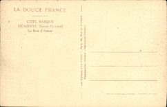 VINTAGE POSTCARD Hendaye Wood D Love