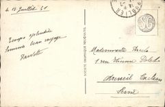 VINTAGE POSTCARD Geneva Splits and Mont Blanc