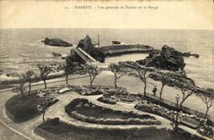 CPA Biarritz Vue Generale du Rocher de la Vierge