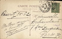 VINTAGE POSTCARD Biarritz View of the Beach