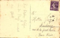 VINTAGE POSTCARD Biarritz Main beach has Low tide