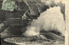 CPA Biarritz Vague a la Cote Des Basques