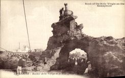 CPA Biarritz Rochers de la Vierge et le Semaphore