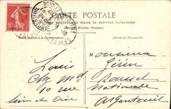 CPA Biarritz Le Rocher de la Vierge Pendant les Grandes tempetes