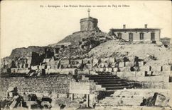 VINTAGE POSTCARD L Auvergne Roman ruins At the Top of Pay de Dome