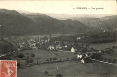 VINTAGE POSTCARD Fields View