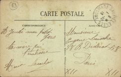 VINTAGE POSTCARD Sommet of Puy de Dome the terrace of foreground overhangs an abyss of 300 Enfants bills of quantities