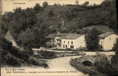VINTAGE POSTCARD Bush the Bridge and the Road with the Mill of Verial