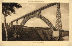 VINTAGE POSTCARD L Auvergne Picturesque Viaduct of Garabit