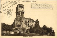 VINTAGE POSTCARD L Auvergne Castle of Tournoel