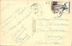 VINTAGE POSTCARD Peak Of the Three Girls Close to Sancy