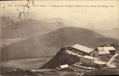 VINTAGE POSTCARD Auvergne Puy de Dome L Inn of the Mercury Temple and the Chain of the Domes