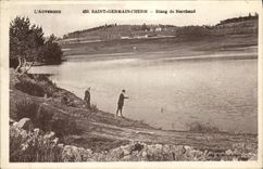 VINTAGE POSTCARD Auvergne Saint Germain L Herm Pond of Merchant