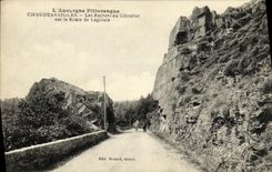 VINTAGE POSTCARD Picturesque Auvergne Chaudessaigues Rocks of Gibraltar On the Road of Laguiole