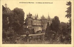 VINTAGE POSTCARD Through Morvan Castle of Chastellux