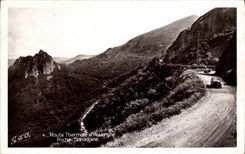 VINTAGE POSTCARD Auvergne Thermal Road Sanadoire Rock