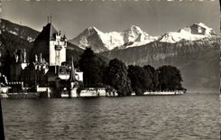 CPSM Oberhofen am Thunersee Eiger Monch Junfrau