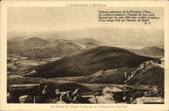 VINTAGE POSTCARD Ruins of the Mercury Temple and the Chain Of Southern Puys