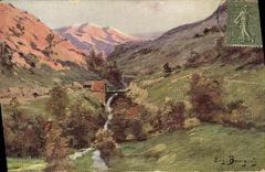 VINTAGE POSTCARD Auvergne Valley of L Albepierre