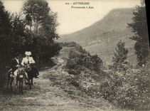 VINTAGE POSTCARD Auvergne Promenade has Ane Mules