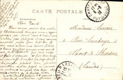 VINTAGE POSTCARD Chateauneuf Les Bains View of the presqu island of St Cyr throats of Sioule upstream and downstream Medium