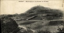 VINTAGE POSTCARD Ceyrat Montrognon and Ruins Of the Castle