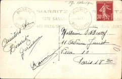 CPA Biarritz Vue Sur L Esplanade Et Le Rocher De La Vierge 